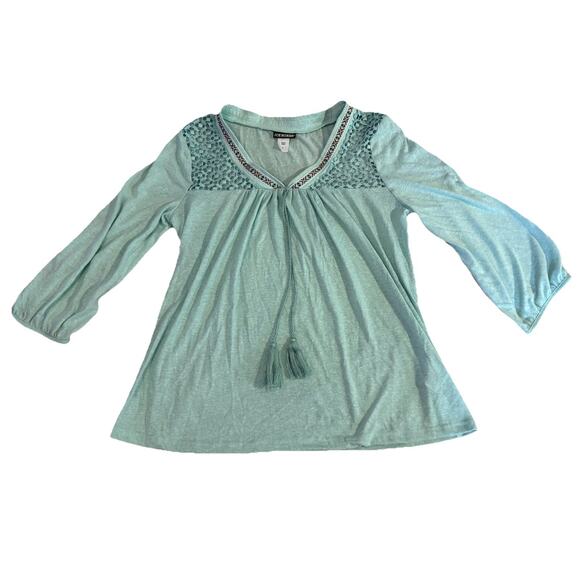 Ladies Pullover Blouse Size Med By Joe Boxer Preowned Condition Light Green - Picture 1 of 3